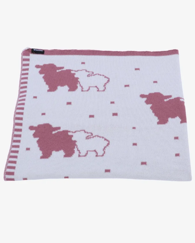 Dětská merino deka Ovečka růžová