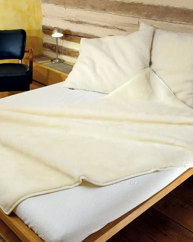 Deka vlněná lehká Kašmír - Barva: Béžová, Rozměr: 200x135cm