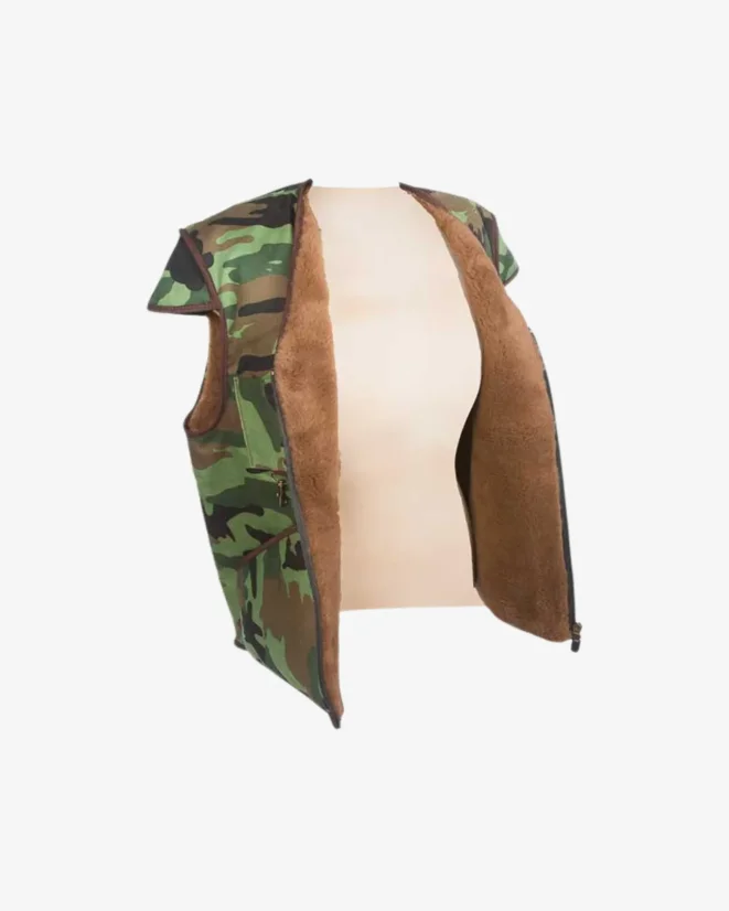 Vlněná vesta CAMEL maskáč - Barva: Zelená, Velikost: XL