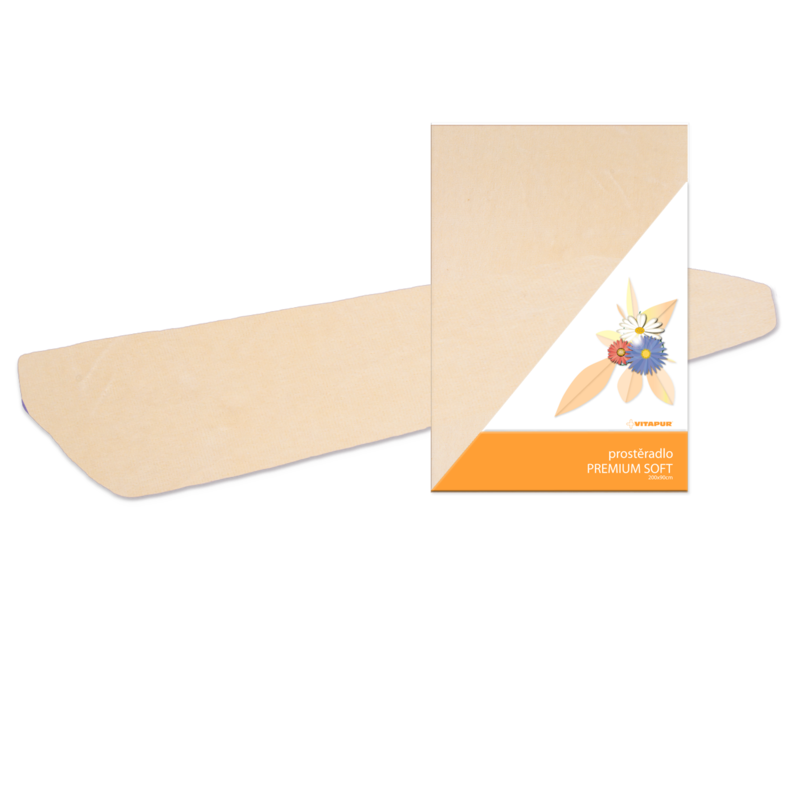 Prostěradlo PREMIUM SOFT - Barva: Béžová, Rozměr: 200x90x25cm