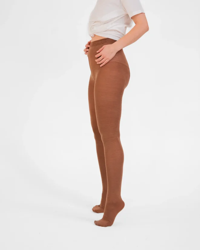 Dámské punčochové kalhoty Merino SuperSoft - Barva: Hnědá, Velikost punčoch: 170/116