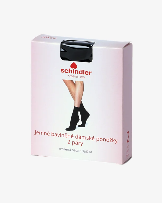 Ponožky jemné bavlněné dámské 2 páry