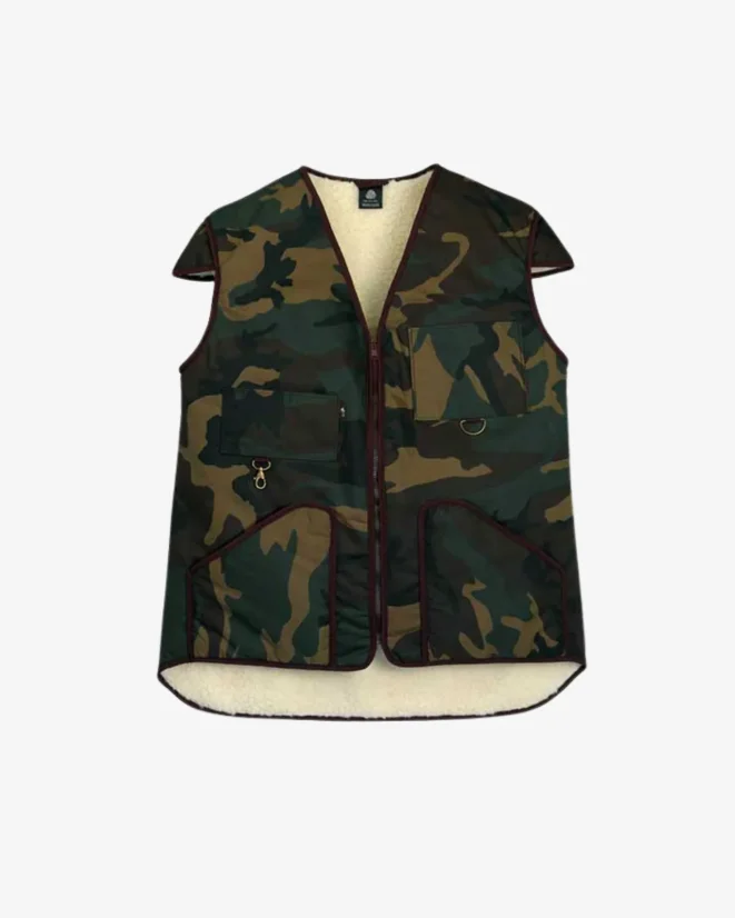 Vlněná vesta maskáč - Barva: Zelená, Velikost: XXXL