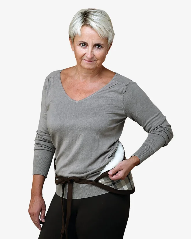 Hřejivý ledvinový pás z ovčí vlny