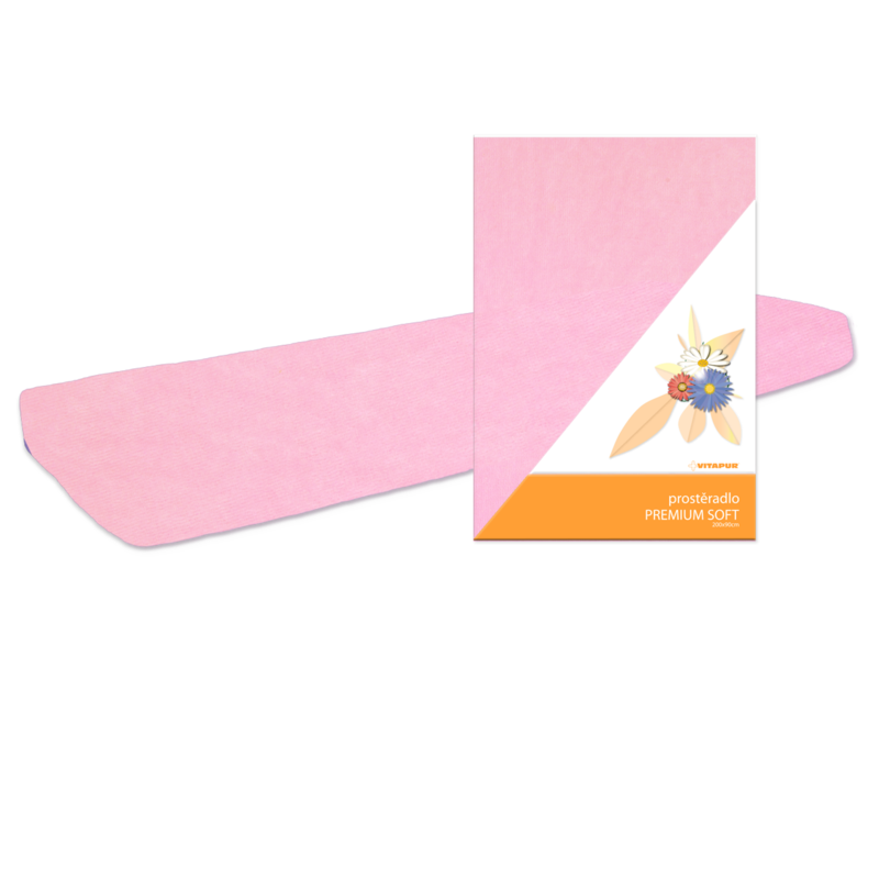 Prostěradlo PREMIUM SOFT - Barva: Růžová, Rozměr: 200x90x25cm