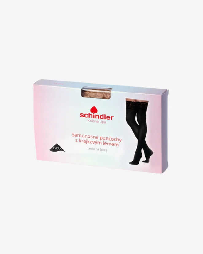 Punčochy samonosné s krajkovým lemem